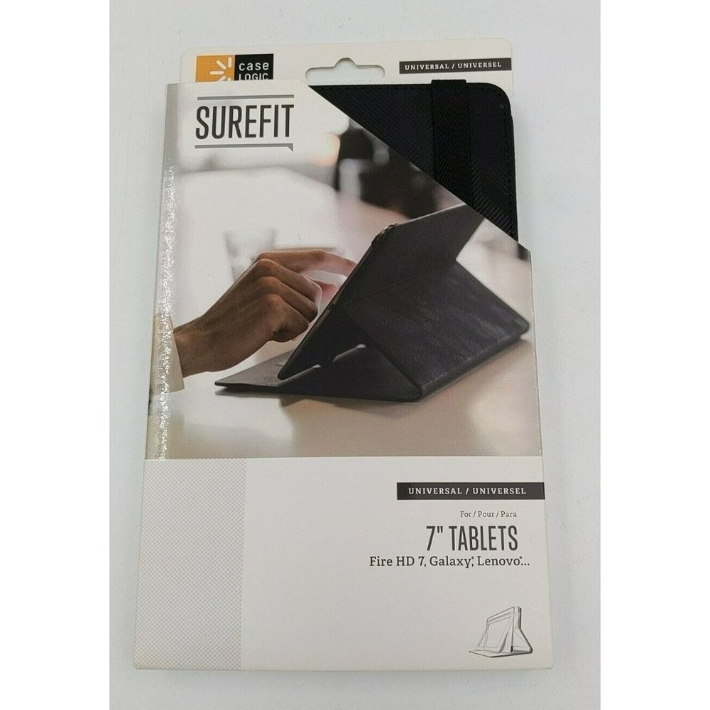 Case Logic Surefit Folio Case for Galaxy/Nexus & Kindle Tablet -Black 7” Tablet